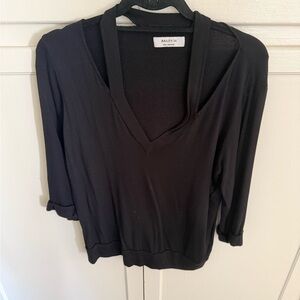 Bailey 44 Elegant Black V-Neck Blouse